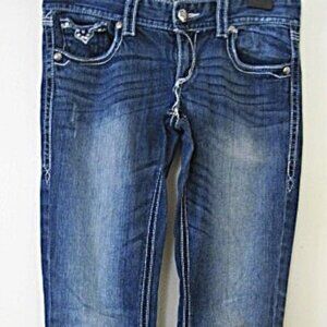MAURICES~Women's Size 7/8~Embroidered~5 Pockets~Stretch Spandex/Cotton~Bootcut~